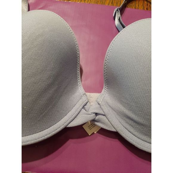 New 34D On Gossamer Light Purple Bump-It- Up Bra Dramatic Lift Irresistable Clea - Picture 2 of 5